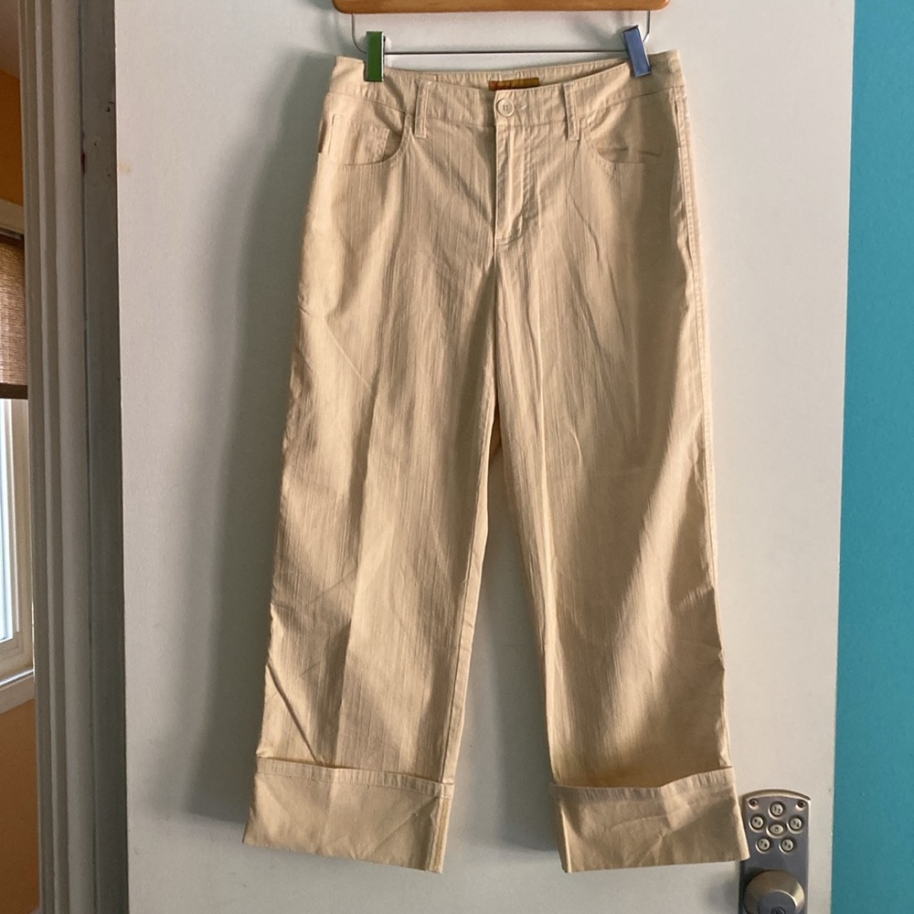 Anthropologie Beau Dawson Womens Size 4 Straight Leg Crop Cotton 5 Pocket Pants